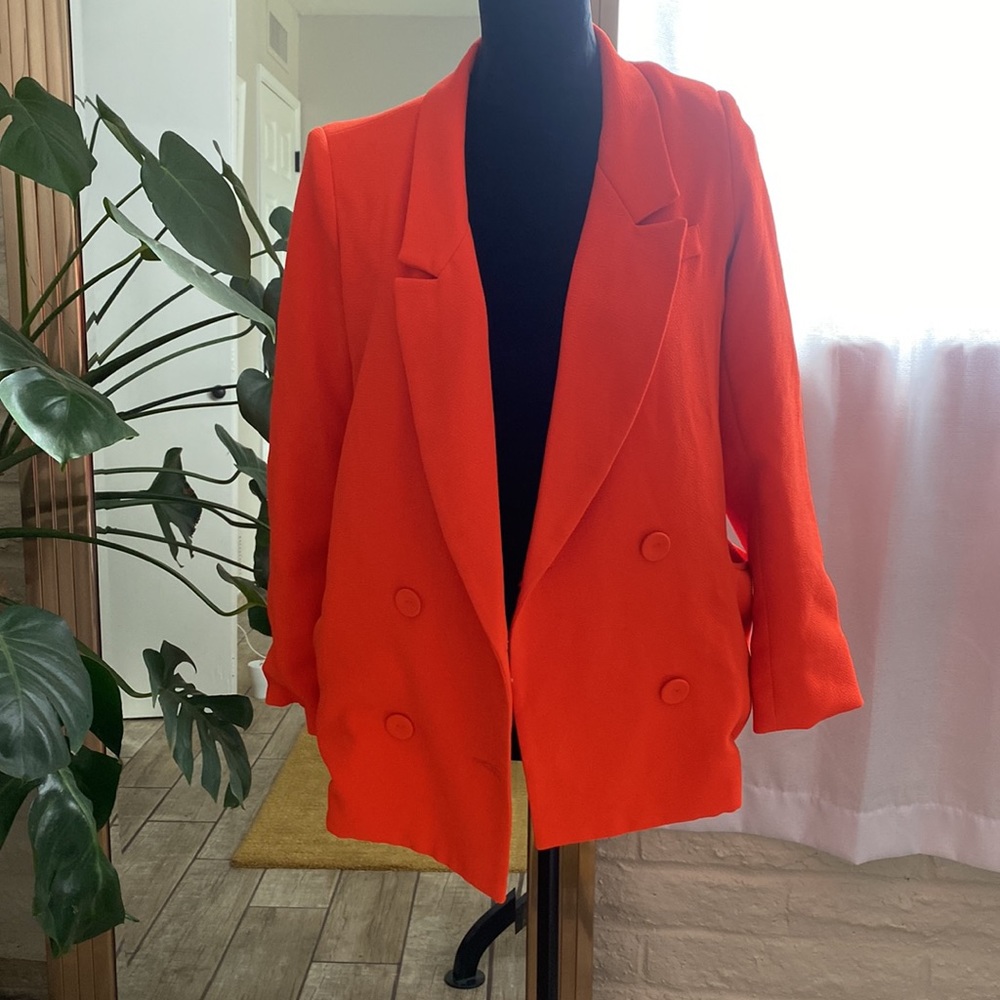 Orange blazer